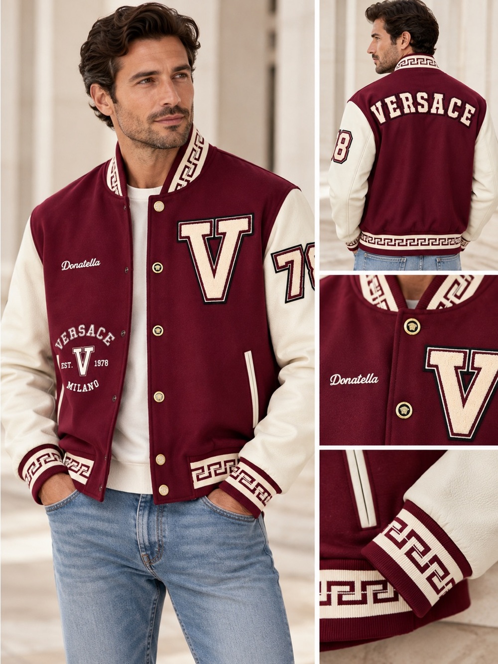 VERSACE - Donatella Men’s Varsity Letterman Jacket